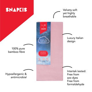 Snapkis Bambu Aust. Sized Cot Bed Fitted Sheets