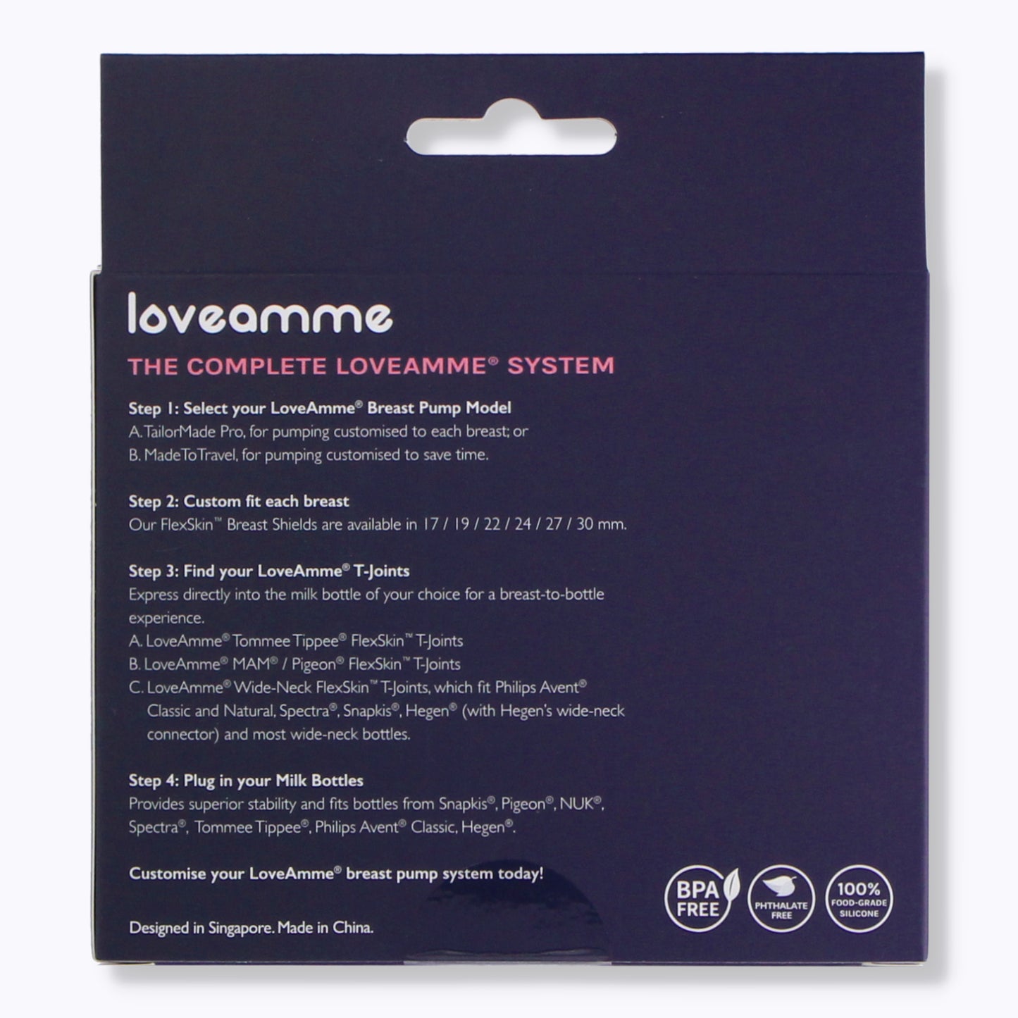 LoveAmme TailorMade Replacement Tubings & Connector (Tube x 2, Connector x 2)