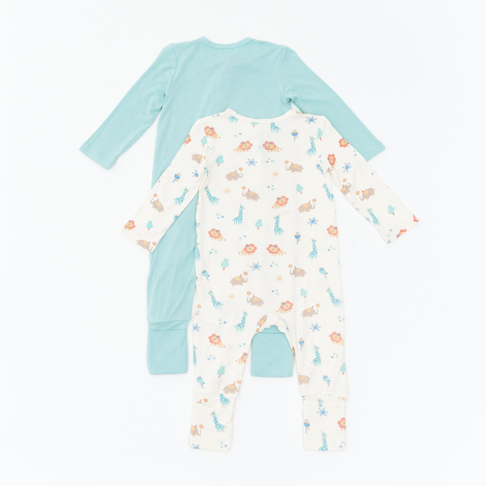 Not Too Big Safari Party Sleepsuit - 2 Pack